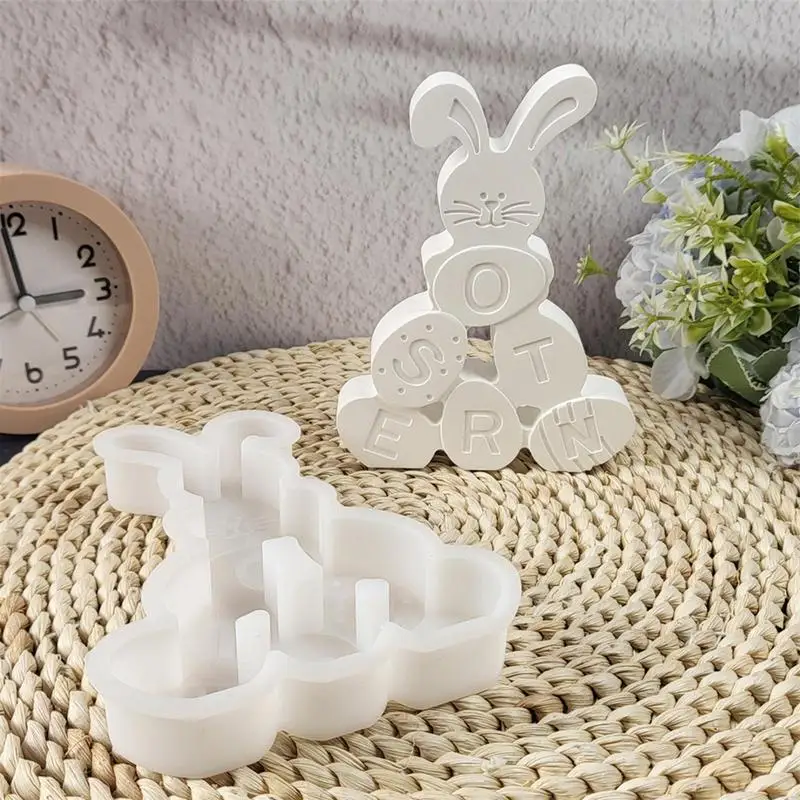 Bunny Molds Silicone Fondant Mould Rabbit Fondant Mould Easter Bunny Chocolate Candy Silicone Molds For Cake Decorating