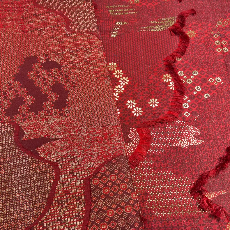 Bronzing Tassel Yarn Dyed Jacquard Fabric Fashion Clothing