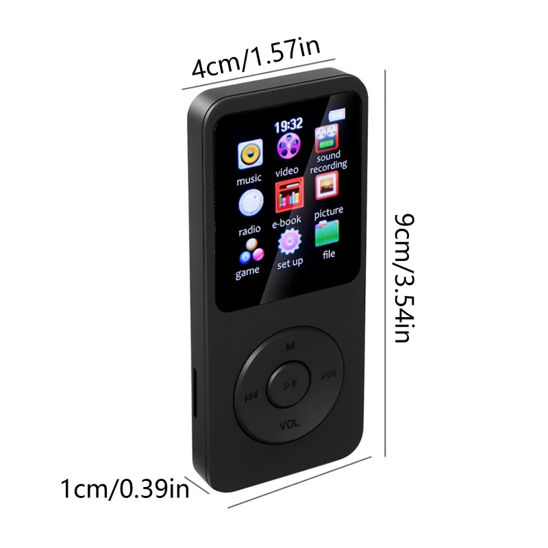 Mini reproductor MP3 MP4 con Bluetooth, pantalla a Color de 1,8 pulgadas,  portátil, E-book, deportes, Radio FM, Walkman, reproductor de música para  Win8/XP/VISTA - AliExpress