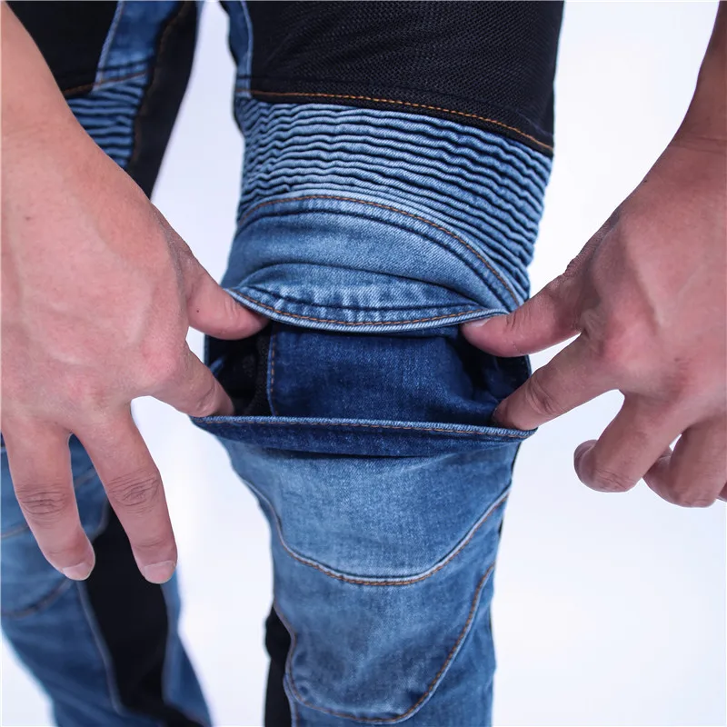 Texwood men's casual and sports wear store, summer beach clothes, men's leather fashion, jewelry, sunglasses Kominie Collection Classic Denim UGB06 PK718 PK719 4X Zip Motorcycle Pants Pantalones Motocicleta Hombre Featherbed Jeans Gears