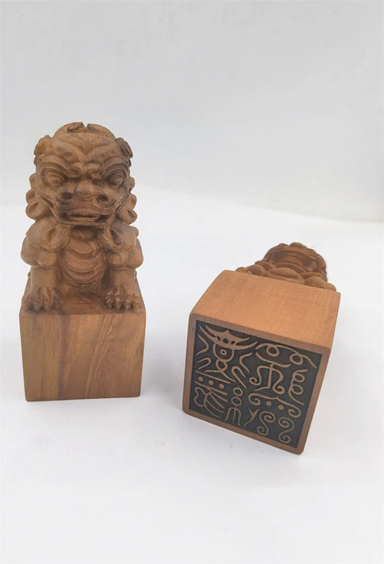 

Jujube wood, lion seal, bird seal character Taoist Scripture master treasure, Taoist three treasures seal, Taoist supplies