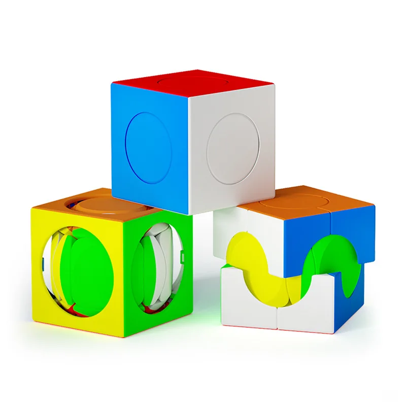 

Yongjun Tianyuan Cubu Magico Unusual 3x3 Stickerless YJ Clear Mix Color Cube Colorful Twisted Cubic Puzle Brain Game for 10 Year