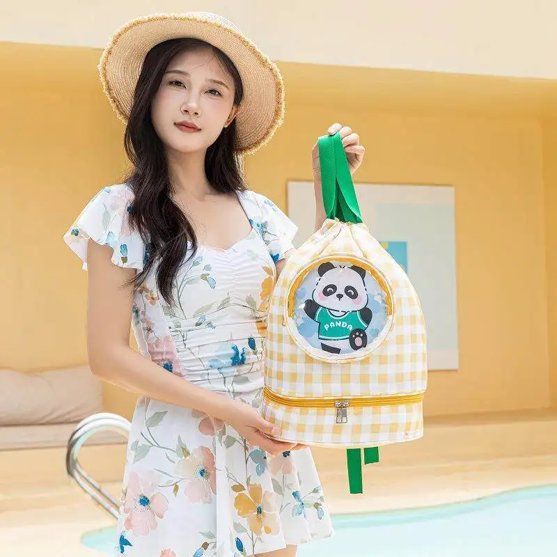 대용량 수영 가방 건식 및 습식 분리 여행 피트니스 가방 여행 및 피트니스 활동을 위한 방수 보관 가방