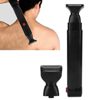 Electric Back Shaver 2 In 1 Facial Hair Trimmer Razor Rechargeable Foldable Handle Back Hair Removal Men Body Groomer 2