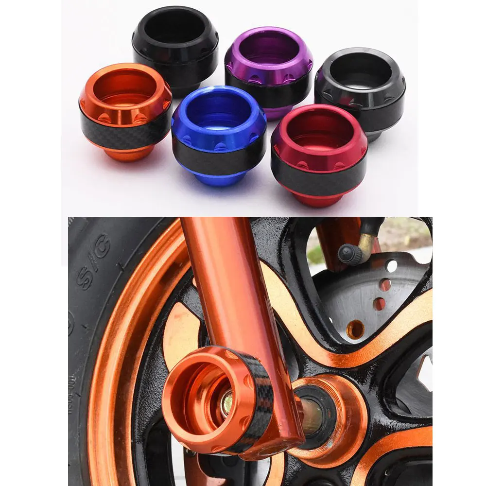 1 Pair Universal Motorcycle Wheel Protection Crash Pad Protector Alloy Motocross Falling Front Fork Slider Shock Absorption Cups