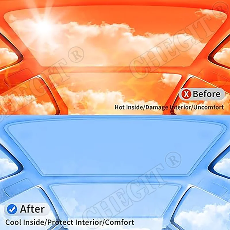 Car Sunshades Sunroof for Tesla Model 3/ Y 2016-2025  Buckle Sun Pare Front Rear Glass Skylight Heat Insulation Car Accessories