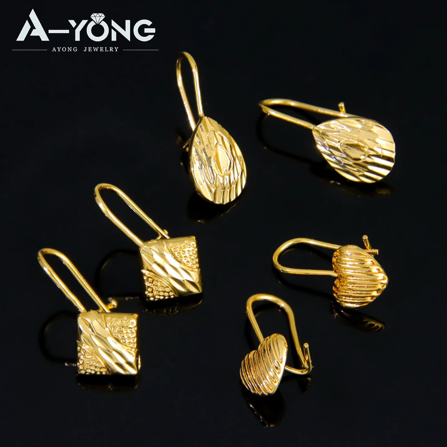Frauen Luxus Gold Farbe baumeln Ohrringe 21 Karat vergoldet italienische Mode Schmetterling Tropfen Ohrring Saudi Dubai Damen trend igen Schmuck – Detail 8