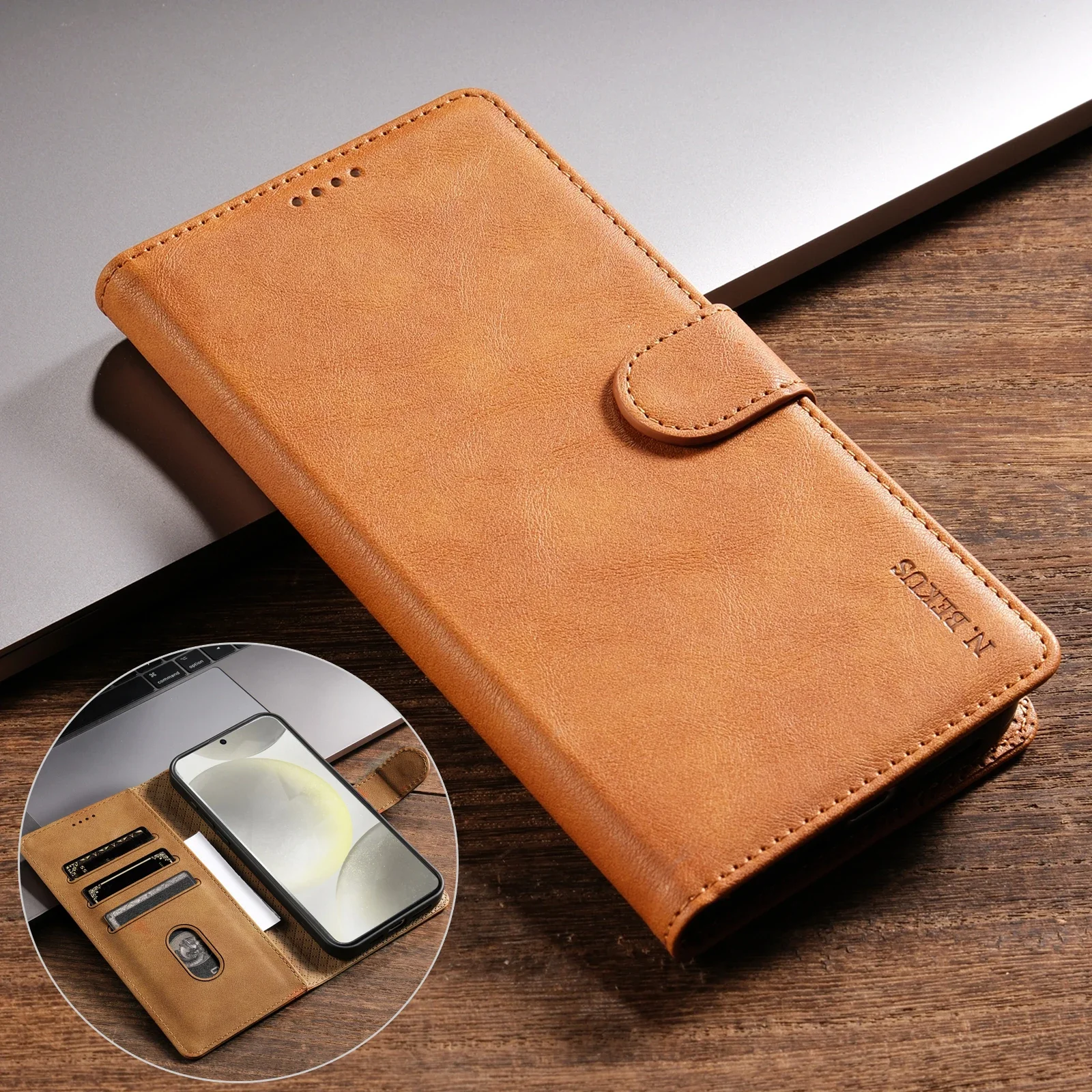 Leather Flip Phone Case with Card Wallet Cover