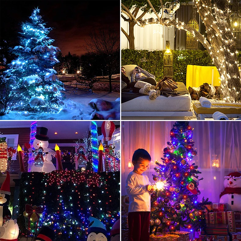 10/20/30M LED String Lights Leather Wire Light Waterproof Garland Fairy Lights Scd2bd974f1774626b7c976947c57f69ew