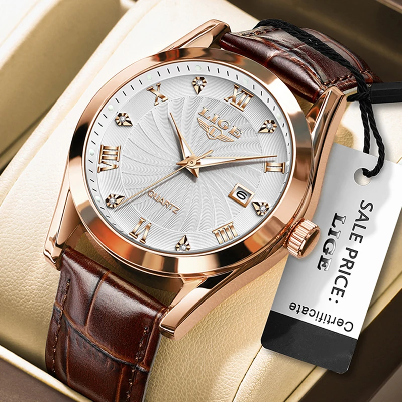 2026 New Ladies Watch LIGE Fashion Quartz Watch Women Simple Elegant Waterproof Sports Watches Gift For Women Relogio Feminino