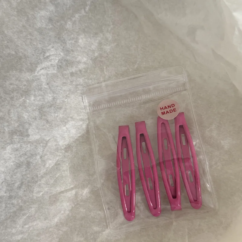 4 stücke Frauen Mädchen Legierung Bobby Pin Oval Form Candy Farbe Haar Clip Einfache Geometrische Haarnadel Nicht-slip Haar halter Mode Kopfbedeckungen – Detail 8
