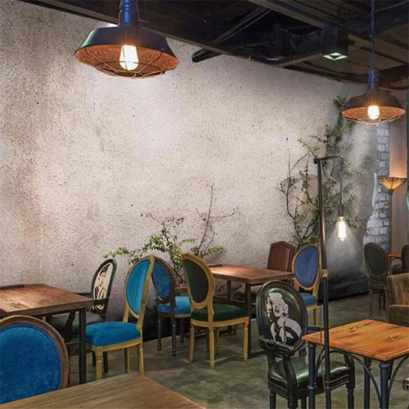 custom 3d mural green plant cement wall 01