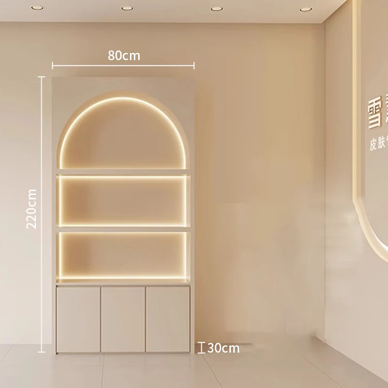 맞춤형 모던 LED 디스플레이 캐비닛 모던 럭셔리 가구 디스플레이 캐비닛 스탠드 LED 조명 포함 상점 가구