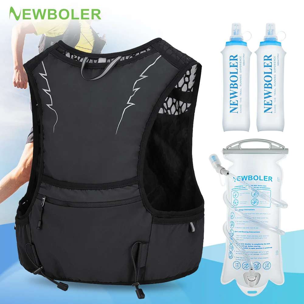 5L Hydration Backpack Hydration Pack Ultralight Running Backpack Running Trail Marathon Bike Backpack 500ml 2L Soft Flask