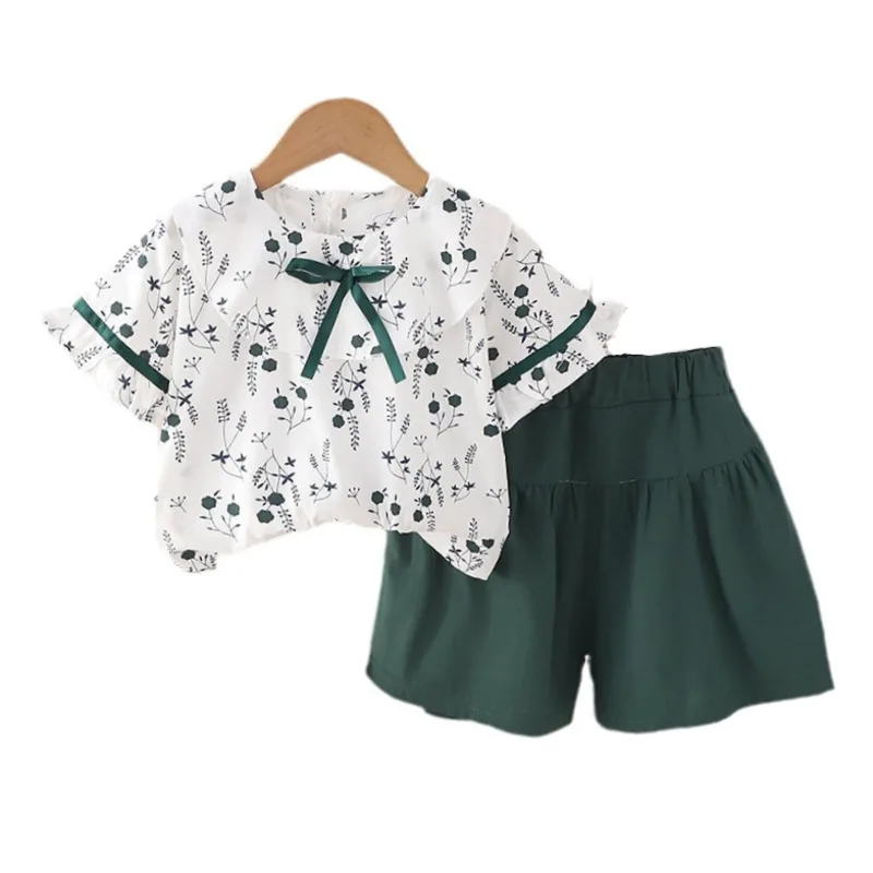 

New Summer Fashion Baby Girls Clothing Children Cute T-Shirt Shorts 2Pcs/Set Toddler Costume Kids Clothes Suit Infant Tracksuits