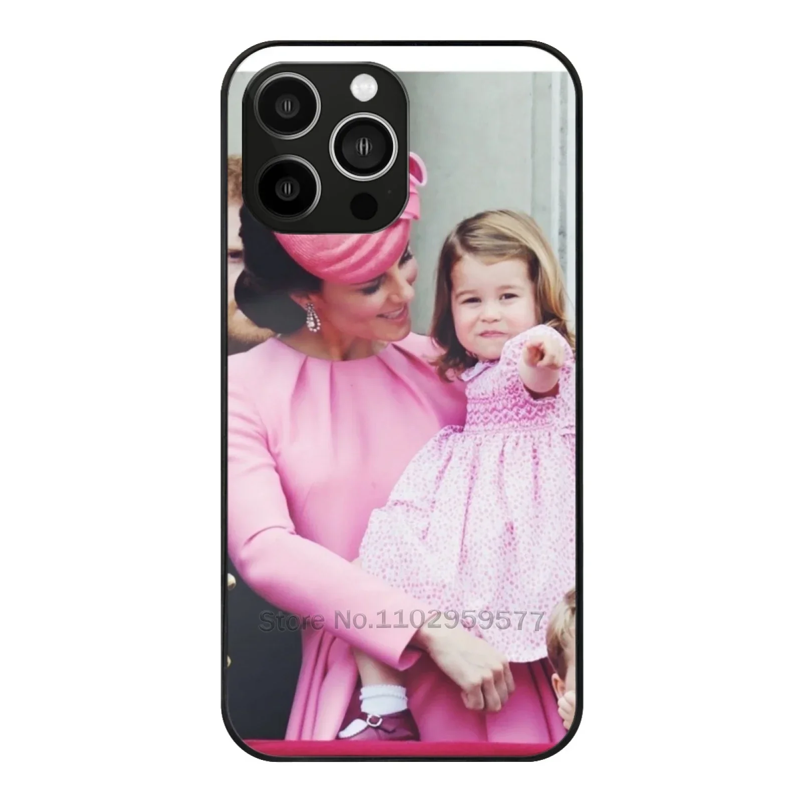 Custodia In Vetro Temperato Di Lusso Princess Charlotte E Catherine At Trooping Of The Color Per Iphone 15 14 13 12 Pro Max