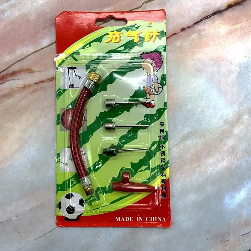 Bike Pump Inflating Needle Kits Needle Hose Sports Bike Tire Tube Ball Basketball Football Volleyball Inflator Kit Air Pump Tool