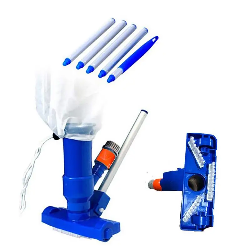 

Портативный Вакуумный Очиститель для бассейна, вакуумный очиститель для бассейна, с чехлом-кисточкой, 5 секций, для наземного бассейна