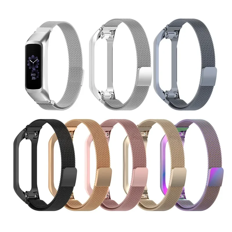 

Magnetic Loop Strap For galaxy fit e SM-R375 Stainless Steel Replacement Watch Bracelet For Samsung fit e Smart Watch Wrist