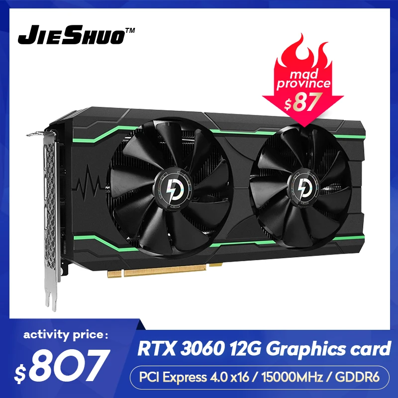 best graphics card for gaming pc New RTX3060 Ultra W Graphic Card 12GB GDDR6 Gaming Video Card RGB Computer GPU Support One-Key OC LHR graphics cards computer
