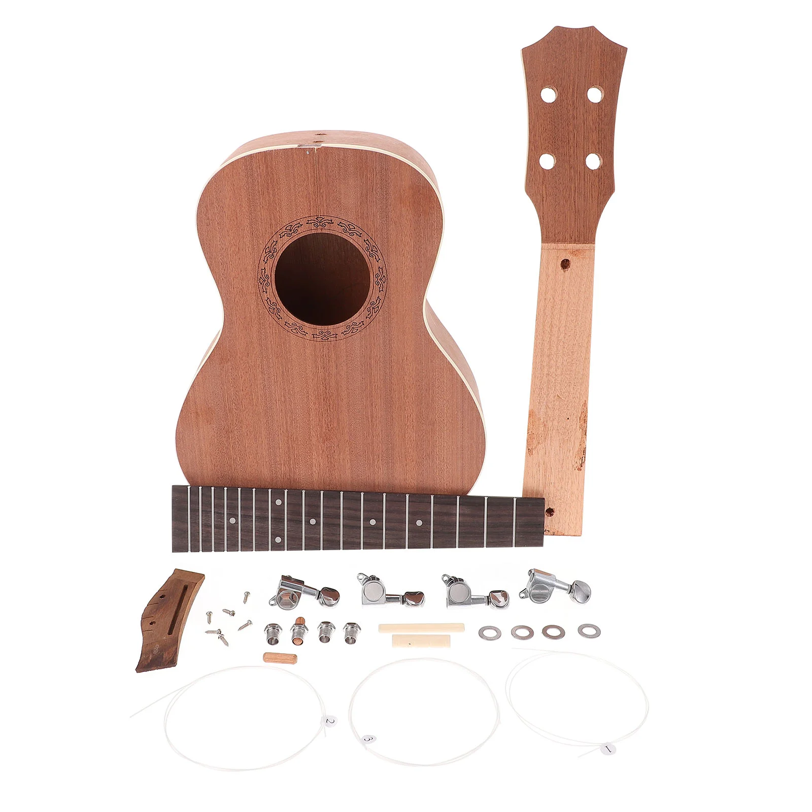 

23 Inch Ukulele Parent-child Instrument Materials Kit Handmade Manual Children Decor Gift Bags