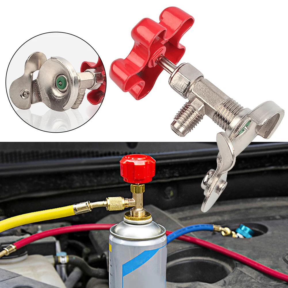 

1pcs Alloy Material R134A Can Tap Dispensing Valve Bottle Opener Dispenser Valve For R12 R22 R410 Replacement Car Accessories