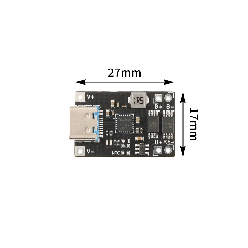 Battery Charger 10Pcs/1pcs 5V TYPE-C USB 3A Lithium Battery Charger Module Charging Board With Protection Dual Functions 3A Li-ion