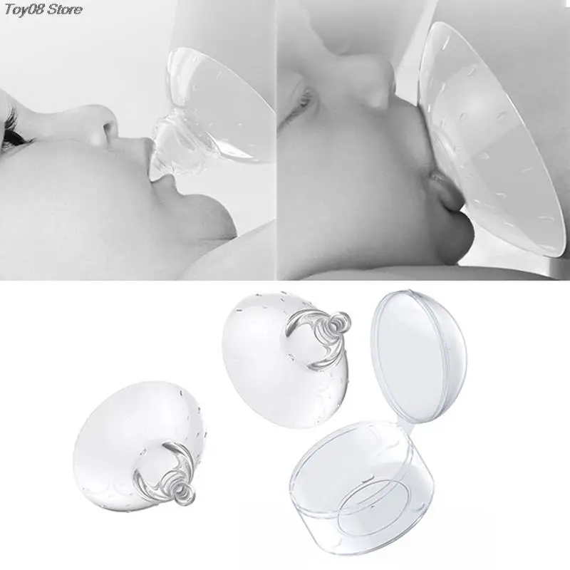 New 2pcs Silicone Nipple Protectors Feeding Mothers Nipple Shields Protection Cover Breastfeeding Mother Milk Silicone Nipple 2