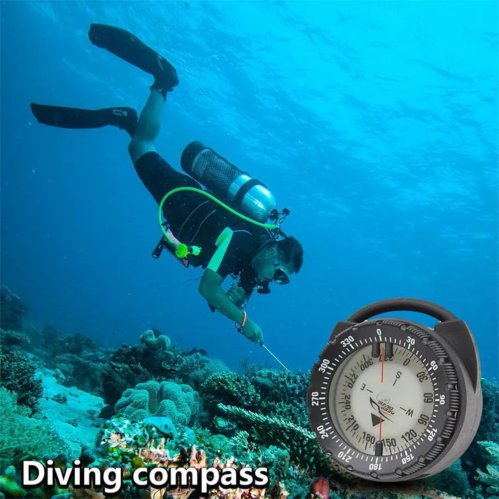 

50M Outdoor Dive Compass Professional Waterproof Navigator Digital Luminous Balanced Watch For Swimming Underwater Diving