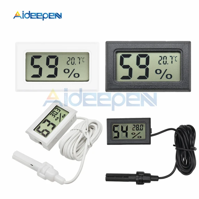 Embedded Temperature and Humidity Meter FY-12 Electronic Hygrometer Digital  Temperature and Humidity Meter with Probe 1 Pcs - AliExpress