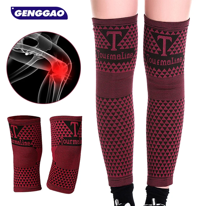 

1Pair High Elastic Tourmaline and Magnetic Health Knee Pads for Arthritis Knee Protector Brace Leg Sleeves