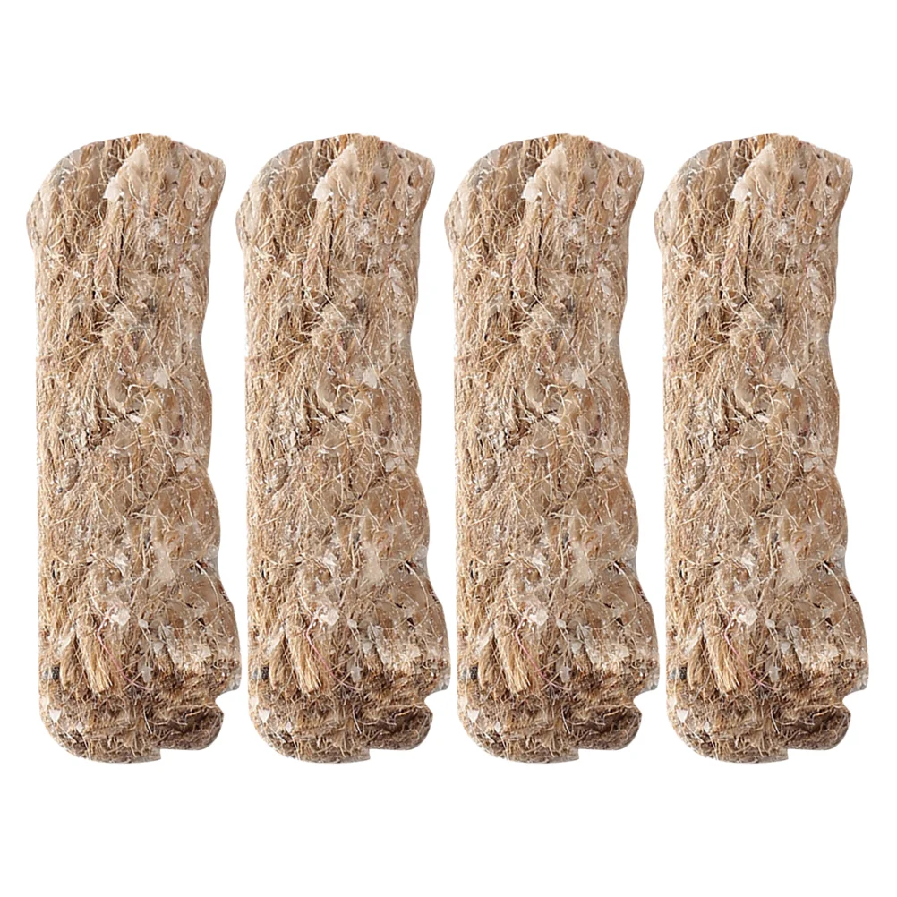 

4 Pcs Kindling Wick Practical Jute Ropes Barbecue BBQ Fire Starter Hiking Outdoor Camping