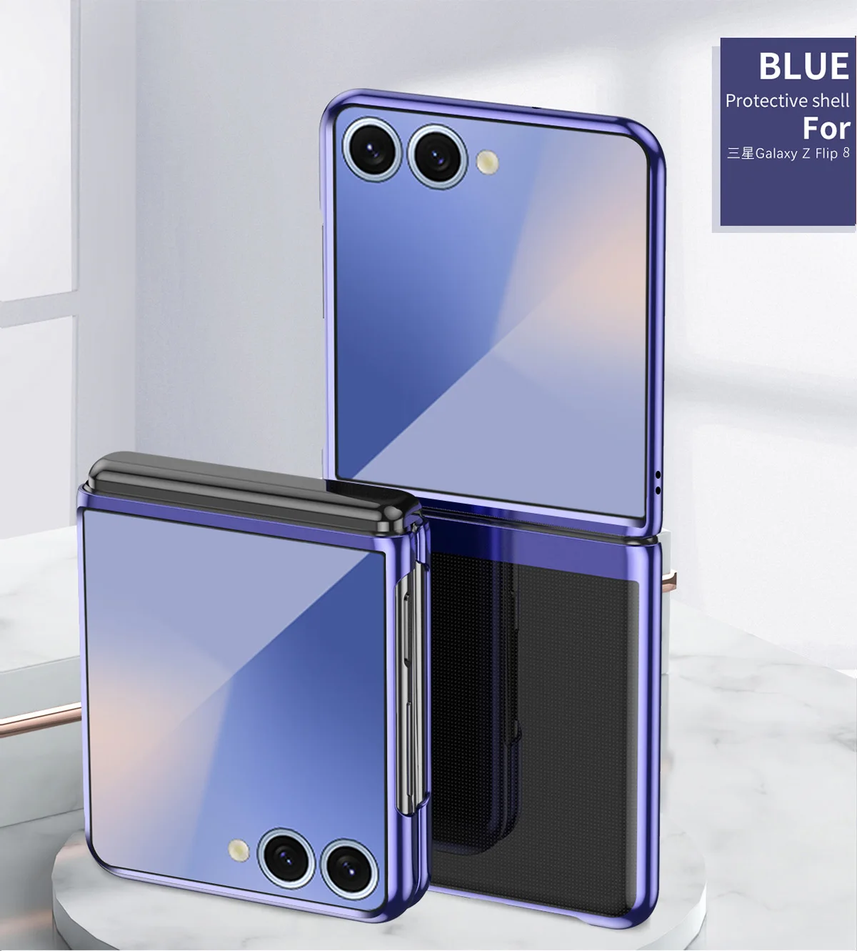 Luxury Electroplated Transparent Phone Case - 2-Piece Set, Clear Plating Cover