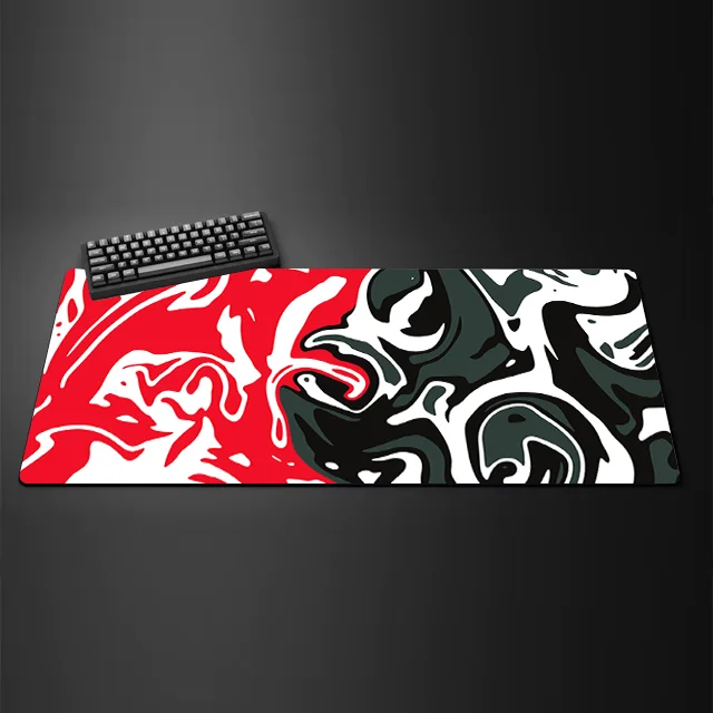 Vibrant Abstract Art Gaming Desk Mat – Large Non-Slip Rubber with Locking Edge, 900x400