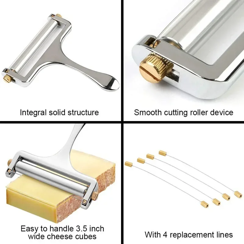 Cheese Slicer Adjustable Thickness Cheese Tools for Cheddar Gruyere Raclette Mozzarella Block cheese slicer
