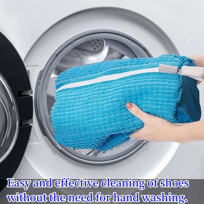 1/2PCS Shoe Washing Machine Bag Washer and Dryer Reusable Laundry Shoe Bag 360° Wrap-Around Cleaning Wash Bag Sneakers Organizer 5