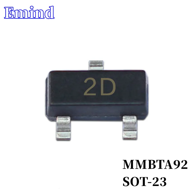 

500/1000/2000/3000 шт. MMBTA92 SMD транзистор SOT-23 отпечаток 2D Silkscreen PNP тип 30 В/мА биполярный усилитель транзистор