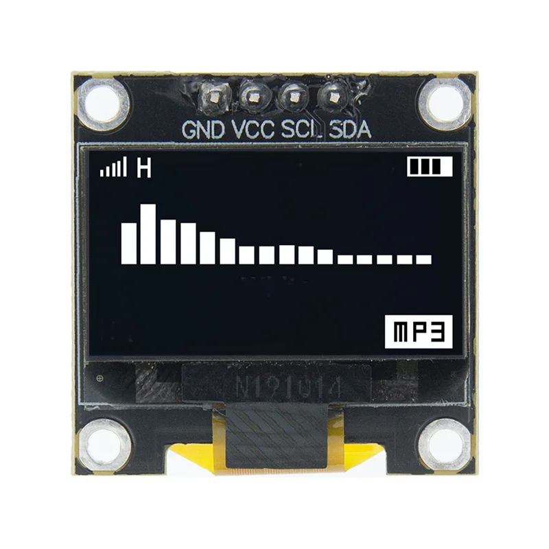 High-Contrast 0.96 White OLED Display Module with IIC Interface