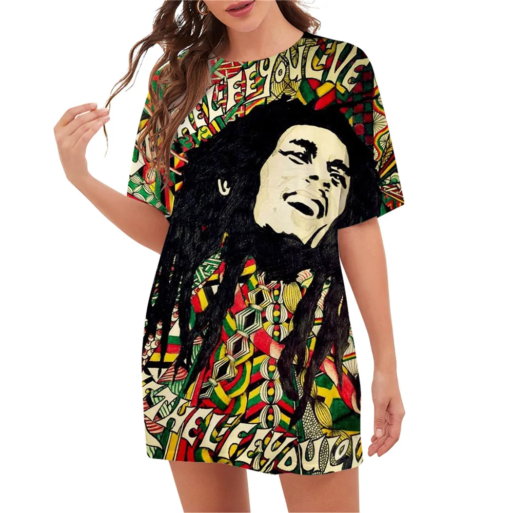 

CLOOCL Fashion Bob Marley T-Shirts 3D Printed Loose Casual Pullover Blouse Women Oversized T Shirt Harajuku Streetwear