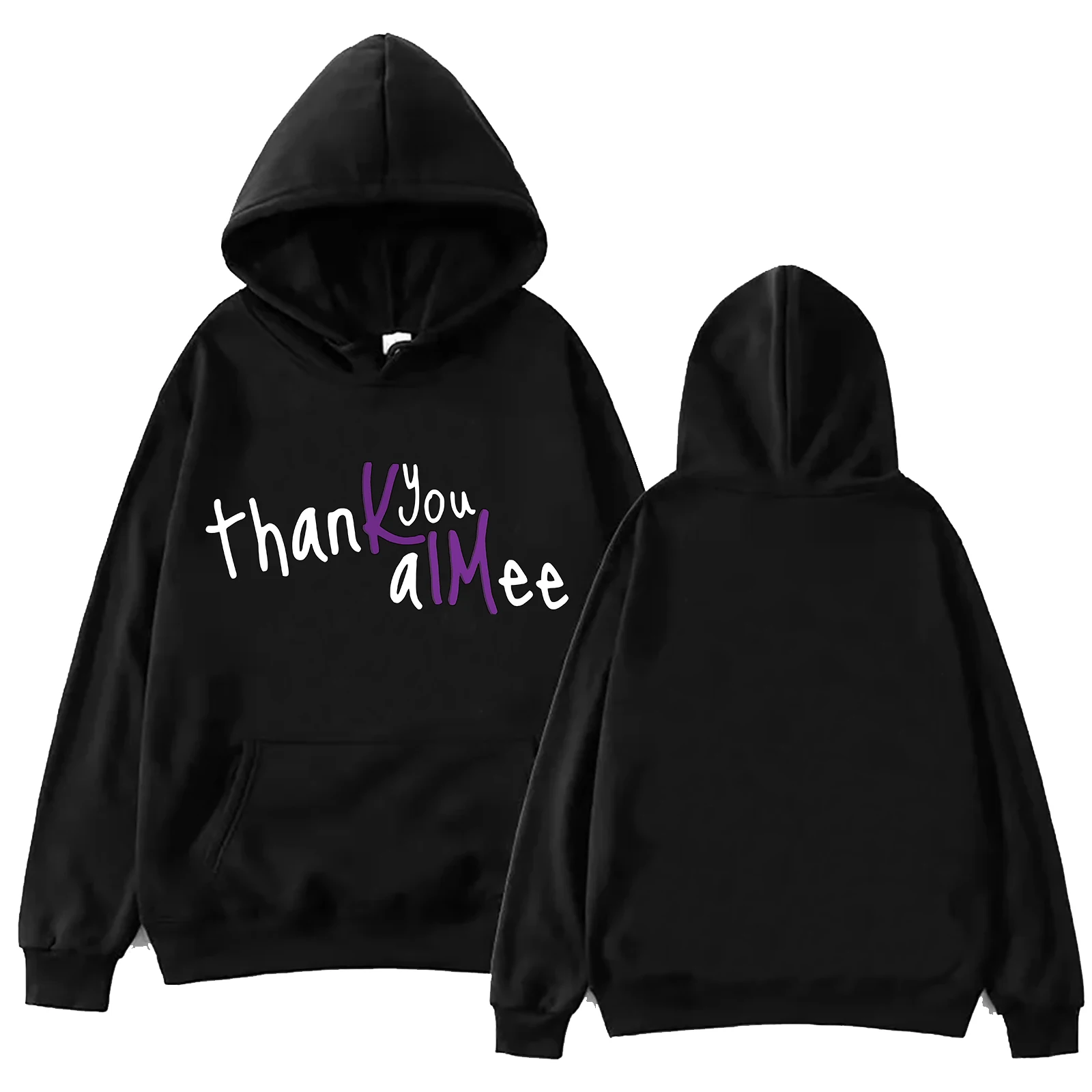 

thanK you aIMee Purple Hoodie Harajuku Pullover Tops Sweatshirt Fans Gift