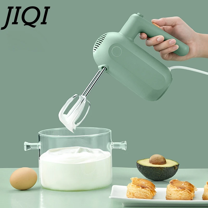JIQI 5 Speed Handheld Dough Mixer Electric Whisk Egg Beater Food Blender Multifunctional Food Processor Electric Kitchen Mixer 4