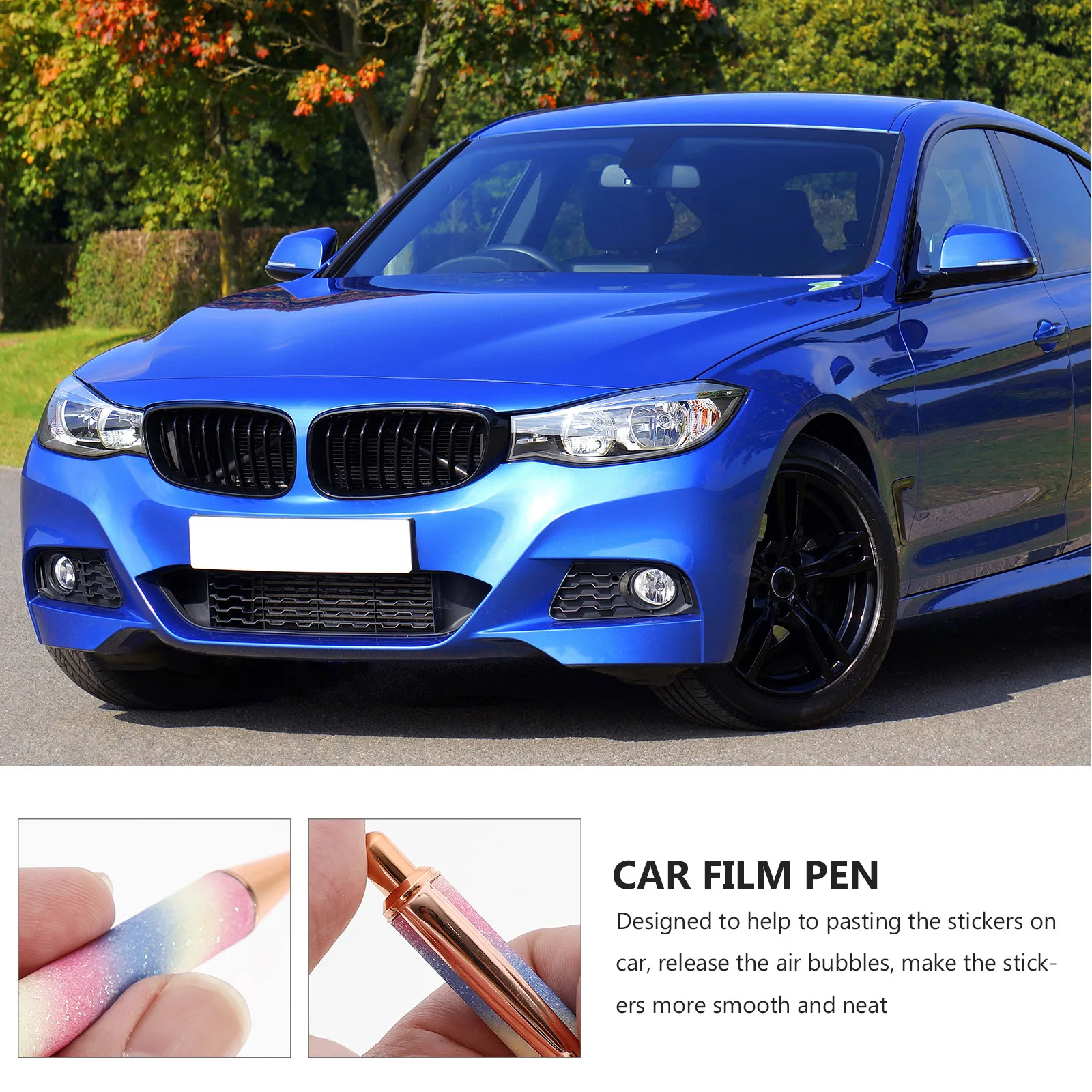 에어 버블 제거 펜 자동차 윈도우 필름 벽지 설치를 위한 컴팩트 스파클링 디자인 비닐 제거 도구 자동차 필름 버블 제거 도구