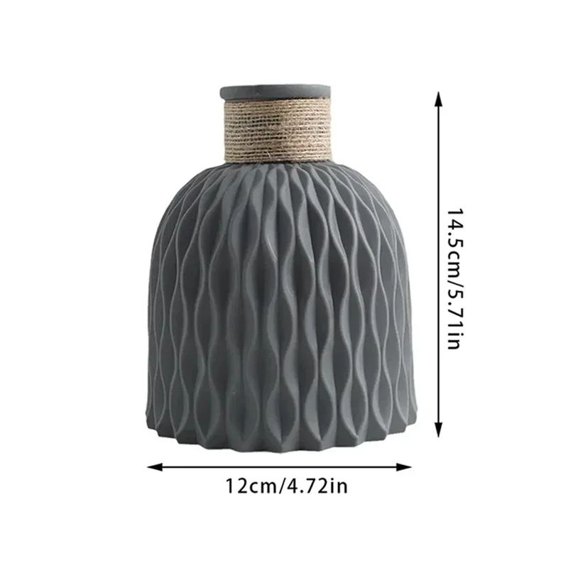 1PC Water Ripple Plastic Vase Wave Flower Pot Arrangement Modern Nordic Style Home Living Room Desktop Decoration Ornament 6