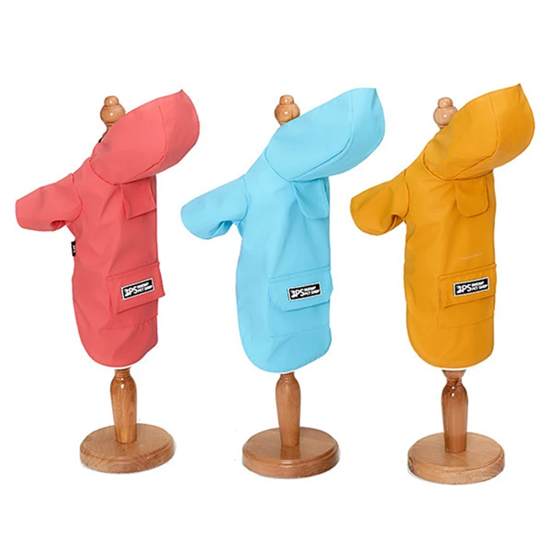 

Дождевик для домашних животных с капюшоном и четырьмя штанинами, полноразмерный дизайн, водонепроницаемая Женская одежда, собачья одежда собаки пальто, дождевик, водоотталкивающие принадлежности