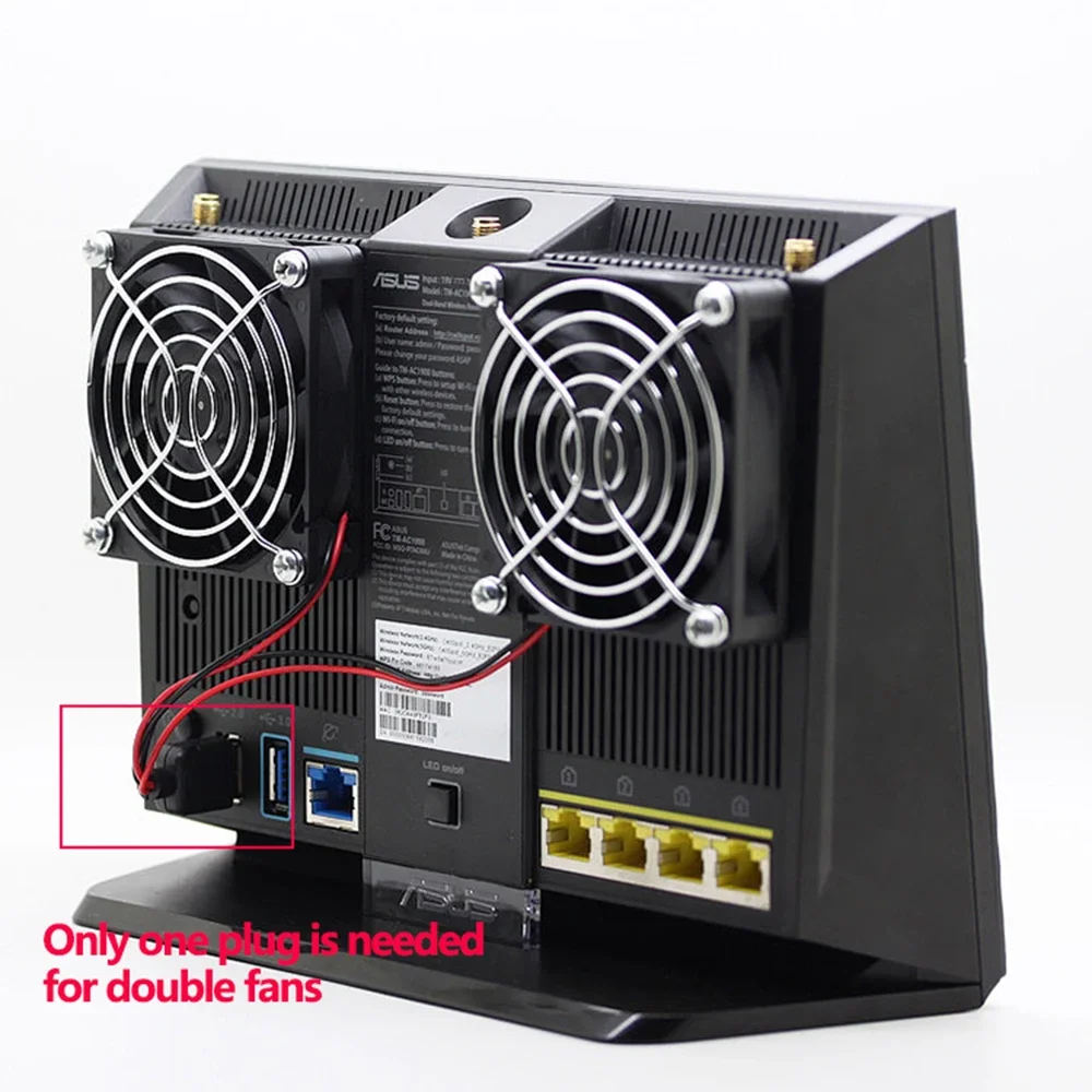 ASUS RT-AC68U AC86U EX6200 Tengda AC15 라우터 냉각 팬 USB 팬 70x70x15mm 5V 0.2A 쿨러