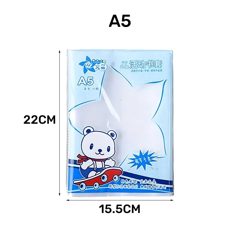 Clear Waterproof Plastic Book Covers A4 16K A5 Sizes Dirt Resistant Transparent Sleeves for Textbooks Notebooks Student Supplies - 6