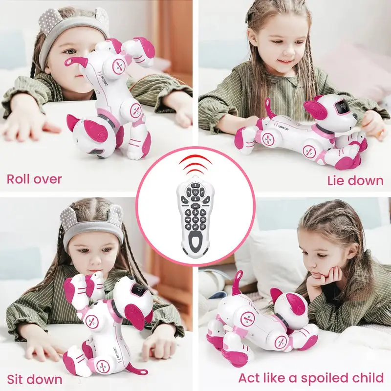 Remote control touch programming intelligent early education machine stunt walking dancing dog robot puzzle boy electronic toy 3