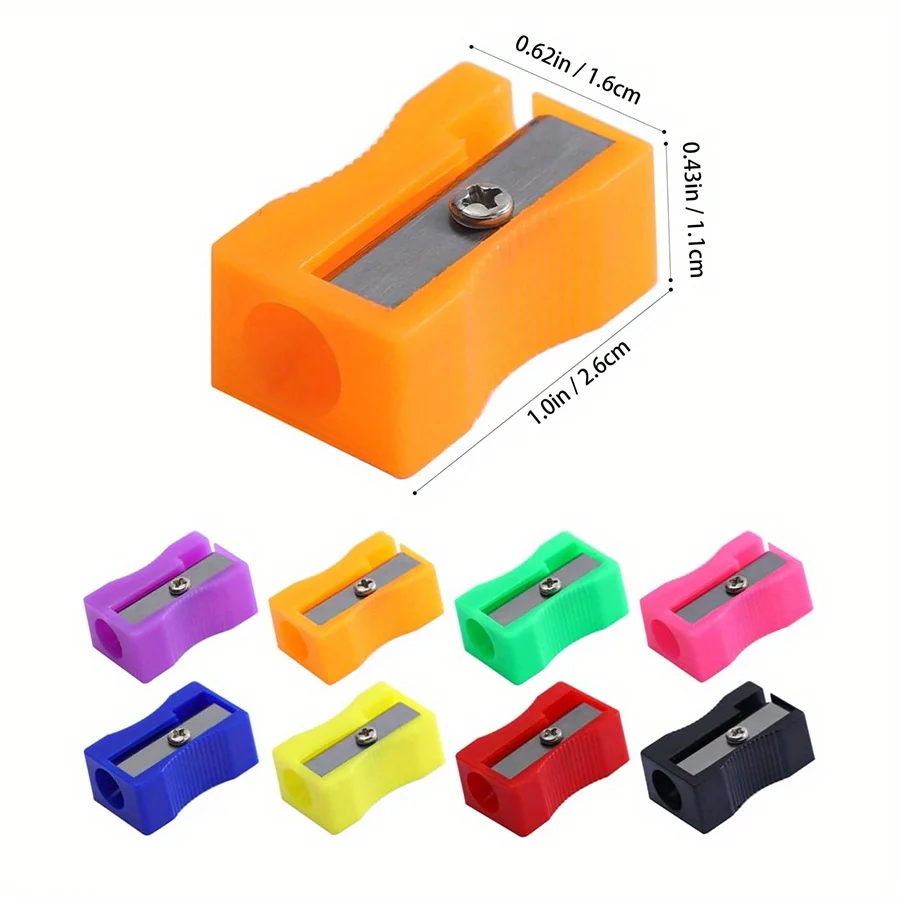 5/10/20pcs Temperamatite Colorato Mini Temperamatite Palmare Piccolo Temperamatite Manuale per Aula Scolastica JXB - immagine 2