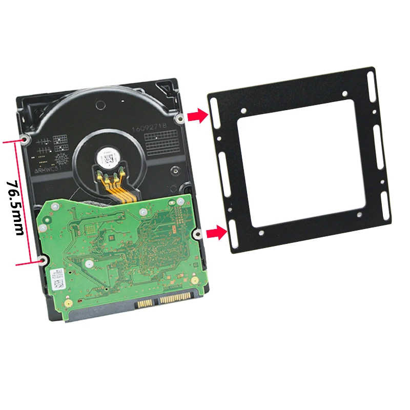 3.5-inch hard disk hole distance conversion frame hole distance 76.5 to 44.5mm Chassis hard drive accessories