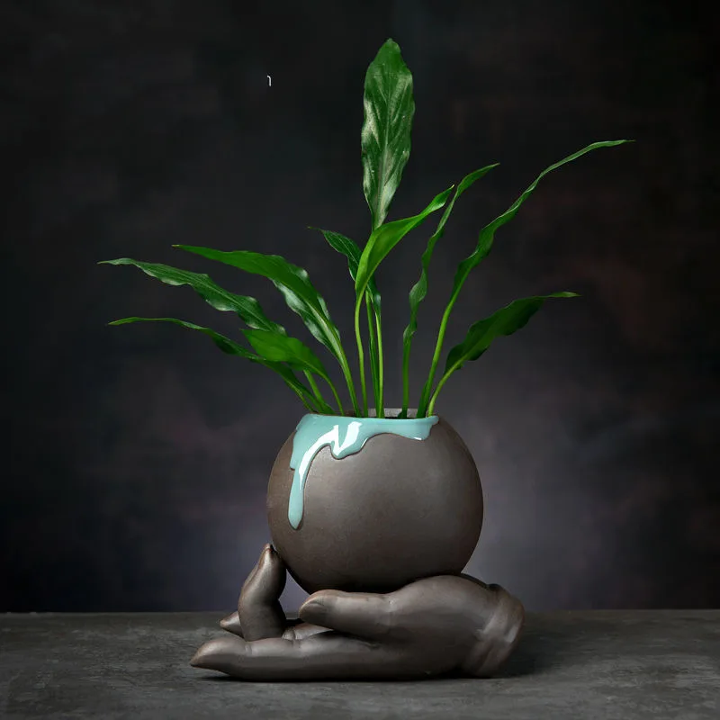 

Creative Ceramic Green Dill Hydroponics Flower Pot Vase Home Potted Plant and Flower Container Crafts Decoration Home Decor
